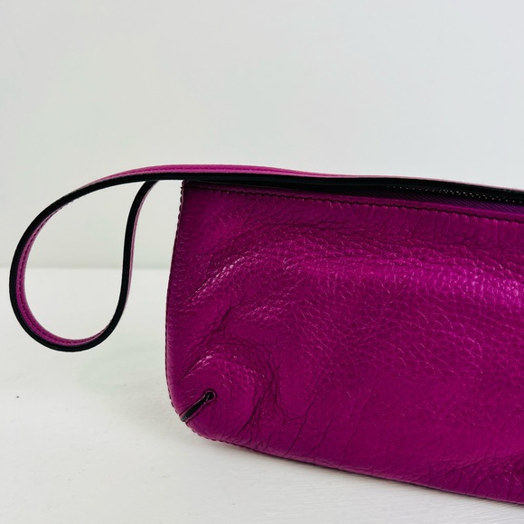 Mulberry Somerset Pochette Purple Grained Leather Small Wristlet Shoulder Bag - Picture 8 of 16